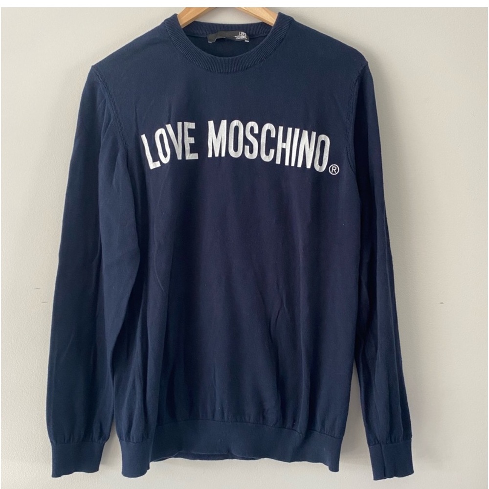 Love Moschino Navy Blue Crewneck Sweater M